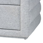 Baxton Studio Cadmus Modern Light Grey Channel-Tufted Fabric King Size 4-Piece Bedroom Set