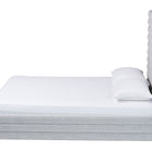 Baxton Studio Cadmus Modern Light Grey Channel-Tufted Fabric Queen Platform Bed