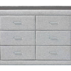 Baxton Studio Cadmus Modern Light Grey Channel-Tufted Fabric 4-Drawer Dresser