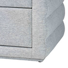 Baxton Studio Cadmus Modern Light Grey Channel-Tufted Fabric 4-Drawer Dresser