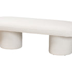 Baxton Studio Laria Modern White Teddy-Bear Fabric King Size 5-Piece Bedroom Set