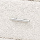 Baxton Studio Laria Modern White Teddy-Bear Fabric King Size 5-Piece Bedroom Set