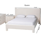 Baxton Studio Laria Modern White Teddy-Bear Fabric King Size 4-Piece Bedroom Set