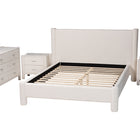 Baxton Studio Laria Modern White Teddy-Bear Fabric King Size 4-Piece Bedroom Set