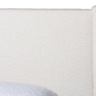 Baxton Studio Laria Modern White Teddy-Bear Fabric King Size 4-Piece Bedroom Set