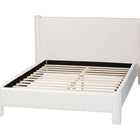 Baxton Studio Laria Modern White Teddy-Bear Fabric King Size Platform Bed