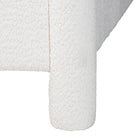 Baxton Studio Laria Modern White Teddy-Bear Fabric King Size Platform Bed