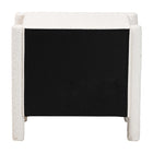 Baxton Studio Laria Modern White Teddy-Bear Fabric 2-Drawer Nightstand