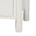 Baxton Studio Laria Modern White Teddy-Bear Fabric 2-Drawer Nightstand