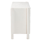 Baxton Studio Laria Modern White Teddy-Bear Fabric 6-Drawer Dresser