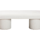 Baxton Studio Laria Modern White Teddy-Bear Fabric Accent Bench