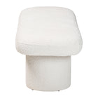 Baxton Studio Laria Modern White Teddy-Bear Fabric Accent Bench