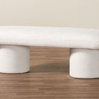 Baxton Studio Laria Modern White Teddy-Bear Fabric Accent Bench