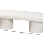 Baxton Studio Laria Modern White Teddy-Bear Fabric Accent Bench