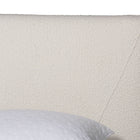 Baxton Studio Vinicio Mid-Century Modern Cream Boucle Queen Platform Bed