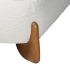 Baxton Studio Vinicio Mid-Century Modern Cream Boucle Queen Platform Bed
