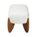 Baxton Studio Vinicio Mid-Century Modern Cream Boucle Accent Bench