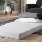 Baxton Studio Sabriel Modern Light Grey Fabric Convertible Sleeper Ottoman