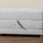 Baxton Studio Sabriel Modern Light Grey Fabric Convertible Sleeper Ottoman