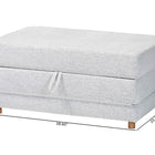 Baxton Studio Sabriel Modern Light Grey Fabric Convertible Sleeper Ottoman