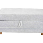 Baxton Studio Sabriel Modern Light Grey Fabric Convertible Sleeper Ottoman