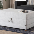 Baxton Studio Sabriel Modern Light Grey Fabric Convertible Sleeper Ottoman
