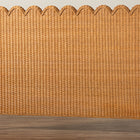 bali & pari Maritza Bohemian Light Honey Scalloped Rattan Pitrit Queen Standalone Headboard