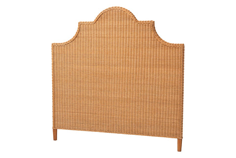 bali & pari Melanie Bohemian Light Honey Rattan Queen Size Standalone Headboard