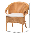 bali & pari Tamara Bohemian Braided Honey Rattan Dining Chair