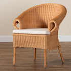 bali & pari Tamara Bohemian Braided Honey Rattan Dining Chair