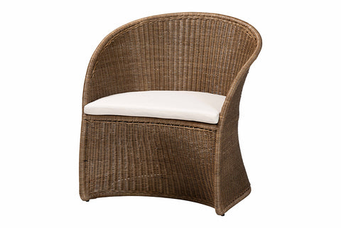 bali & pari Kintamani Bohemian Greywashed Rattan Accent Chair