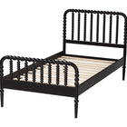 Baxton Studio Lucera Mid-Century Black Full Size Bobbin Bed