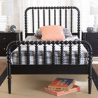 Baxton Studio Lucera Mid-Century Black Twin Size Bobbin Bed