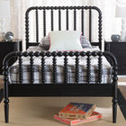 Baxton Studio Lucera Mid-Century Black Full Size 3-Piece Bobbin Bedroom Set