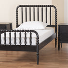 Baxton Studio Lucera Mid-Century Black Twin Size 3-Piece Bobbin Bedroom Set