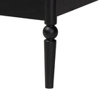 Baxton Studio Lucera Mid-Century Black Full Size 5-Piece Bobbin Bedroom Set