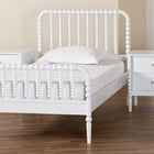 Baxton Studio Lucera Mid-Century White Twin Size 3-Piece Bobbin Bedroom Set