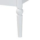 Baxton Studio Lucera Mid-Century White Twin Size 4-Piece Bobbin Bedroom Set