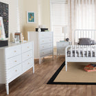 Baxton Studio Lucera Mid-Century White Twin Size 5-Piece Bobbin Bedroom Set