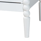 Baxton Studio Lucera Mid-Century White Twin Size 5-Piece Bobbin Bedroom Set