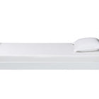 Baxton Studio Lucera Mid-Century White Twin Size Bobbin Bed