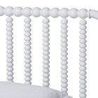 Baxton Studio Lucera Mid-Century White Twin Size Bobbin Bed