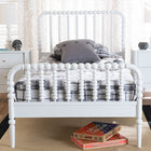 Baxton Studio Lucera Mid-Century White Twin Size Bobbin Bed