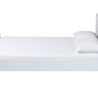 Baxton Studio Lucera Mid-Century White Queen Size Bobbin Bed