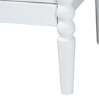 Baxton Studio Lucera Mid-Century White Queen Size 4-Piece Bobbin Bedroom Set
