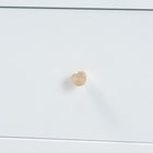 Baxton Studio Lucera Mid-Century White Full Size 5-Piece Bobbin Bedroom Set