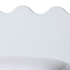 Baxton Studio Malaya Modern White Wood Full Platform Bed with Scalloped Edges