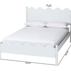 Baxton Studio Malaya Modern White Wood Full Platform Bed with Scalloped Edges