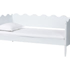 Baxton Studio Malaya Modern White Wood Twin Daybed with Scalloped Edges