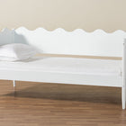 Baxton Studio Malaya Modern White Wood Twin Daybed with Scalloped Edges